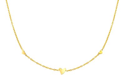 Collier Cœurs or