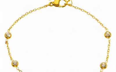 Bracelet en acier plaqué or