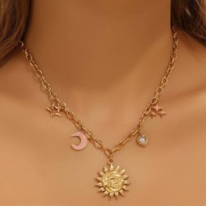 Collier Croissant et Soleil