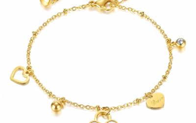Bracelet Cœurs avec perle