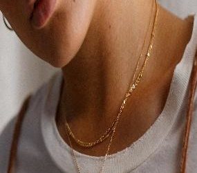 Collier en acier or